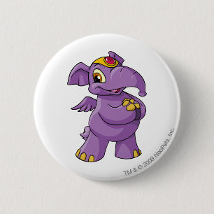 Badge Rond 5 Cm Pourpre d'Elephante