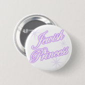 Badge Rond 5 Cm Pourpre juif de princesse (Devant & derrière)