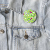 Badge Rond 5 Cm Pourpre mignon de vert d'amour de (En situation)
