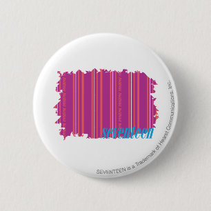 Badge Rond 5 Cm Pourpre mince 2 de rayures