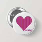 Badge Rond 5 Cm Pourpre mince 4 de rayures (Devant & derrière)