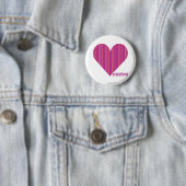 Badge Rond 5 Cm Pourpre mince 4 de rayures (En situation)