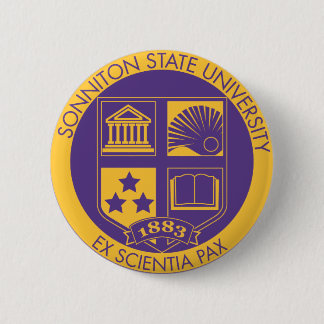 Badge Rond 5 Cm Pourpre/or
