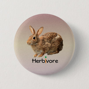 Badge Rond 5 Cm Pourpre sauvage végétalien mignon câlin de lapi