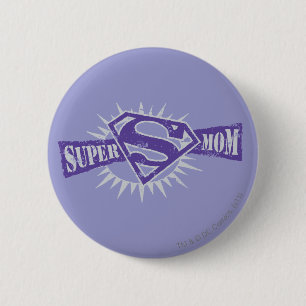 Badge Rond 5 Cm Pourpre superbe Starburst de maman