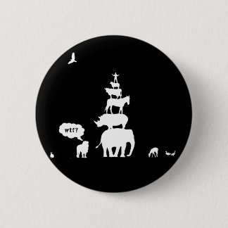 Badge Rond 5 Cm Pourquoi prenez la liberté ? Pile animale
