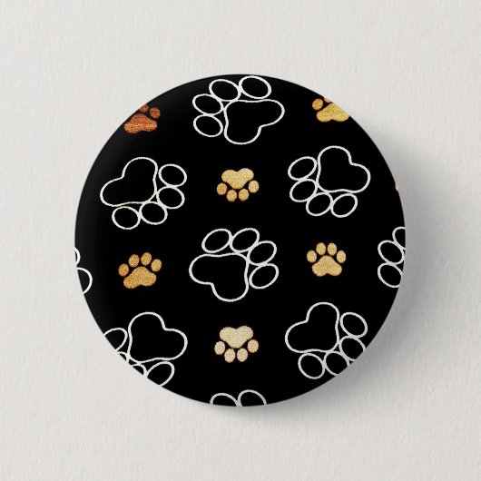 Badge Rond 5 Cm Poursuit des motifs de pas (Devant)