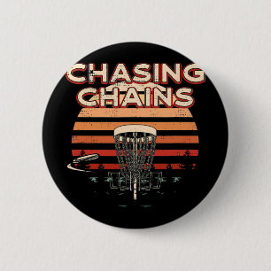 Badge Rond 5 Cm Poursuite de Chaînes Disc Golf Hobby Disc Golfeur