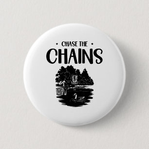 Badge Rond 5 Cm Poursuivre les chaînes d'art de frisbee de disc go