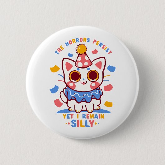 Badge Rond 5 Cm Pourtant, je reste idiot (Devant)