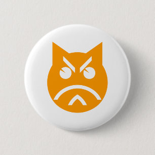 Badge Rond 5 Cm Poussage Emoji Chat