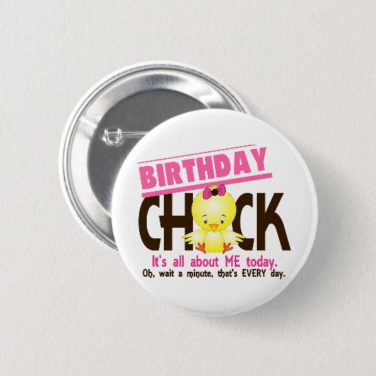 Badge Rond 5 Cm Poussin 3 d'anniversaire (Devant & derrière)
