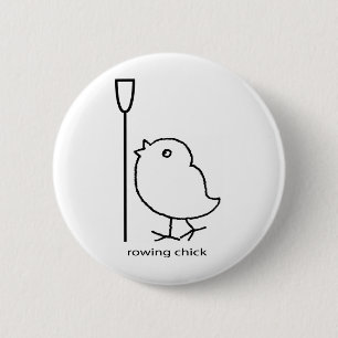 Badge Rond 5 Cm Poussin d'aviron, habillement d'aviron pour les