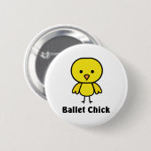 Badge Rond 5 Cm Poussin de ballet (Devant & derrière)