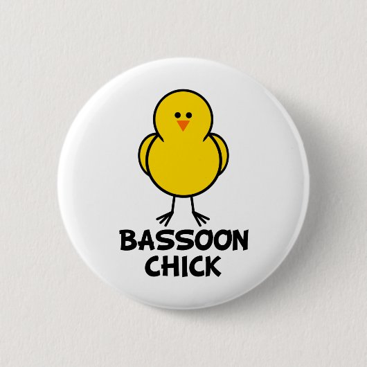 Badge Rond 5 Cm Poussin de basson (Devant)