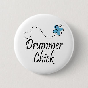 Badge Rond 5 Cm Poussin de batteur