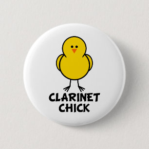 Badge Rond 5 Cm Poussin de clarinette