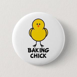 Badge Rond 5 Cm Poussin de cuisson