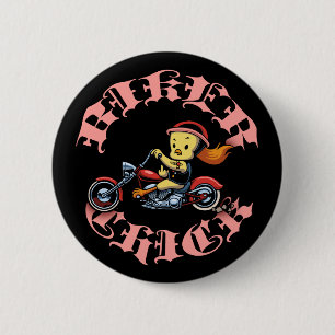 Badge Rond 5 Cm Poussin de cycliste II
