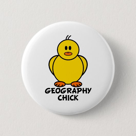 Badge Rond 5 Cm Poussin de géographie (Devant)