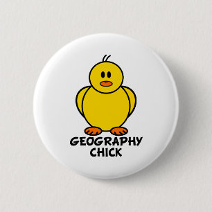 Badge Rond 5 Cm Poussin de géographie
