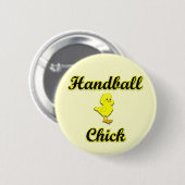 Badge Rond 5 Cm Poussin de handball (Devant & derrière)