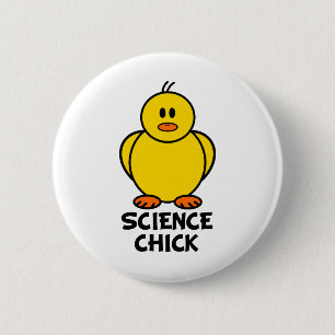 Badge Rond 5 Cm Poussin de la Science