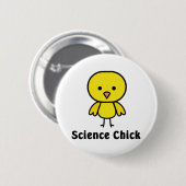 Badge Rond 5 Cm Poussin de la Science (Devant & derrière)