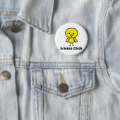Badge Rond 5 Cm Poussin de la Science (En situation)