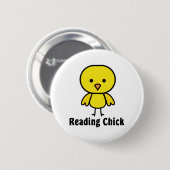 Badge Rond 5 Cm Poussin de lecture (Devant & derrière)