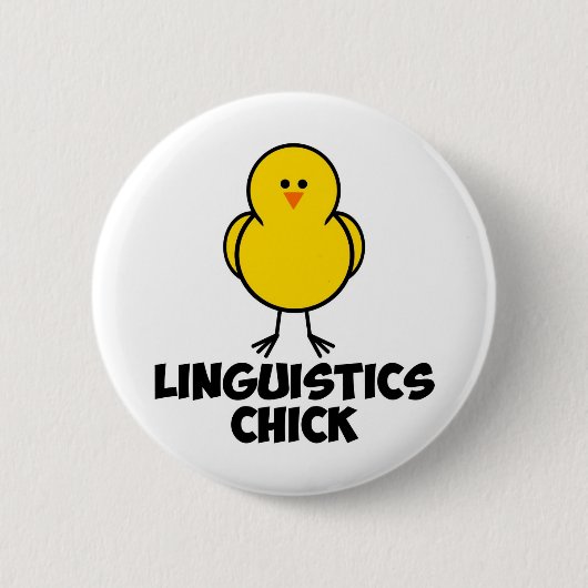 Badge Rond 5 Cm Poussin de linguistique (Devant)