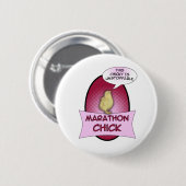 Badge Rond 5 Cm Poussin de marathon (Devant & derrière)