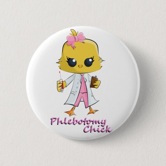Badge Rond 5 Cm Poussin de Phlebotomy (Devant)