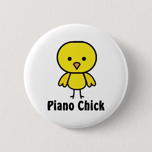 Badge Rond 5 Cm Poussin de piano (Devant)
