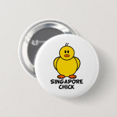 Badge Rond 5 Cm Poussin de Singapour (Devant & derrière)