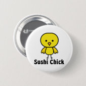 Badge Rond 5 Cm Poussin de sushi (Devant & derrière)