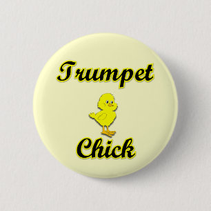 Badge Rond 5 Cm Poussin de trompette