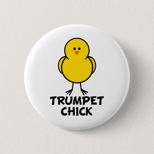 Badge Rond 5 Cm Poussin de trompette (Devant)