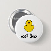 Badge Rond 5 Cm Poussin de yoga (Devant & derrière)