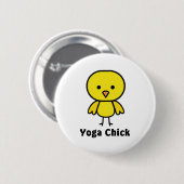 Badge Rond 5 Cm Poussin de yoga (Devant & derrière)
