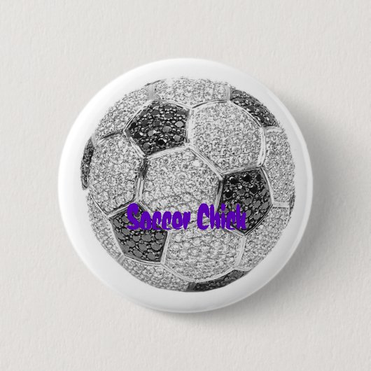 Badge Rond 5 Cm Poussin du football (Devant)