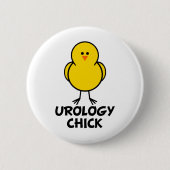 Badge Rond 5 Cm Poussin d'urologie (Devant)