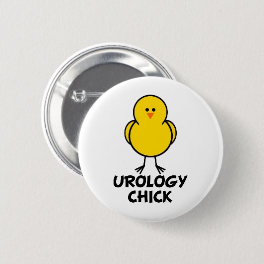 Badge Rond 5 Cm Poussin d'urologie (Devant & derrière)