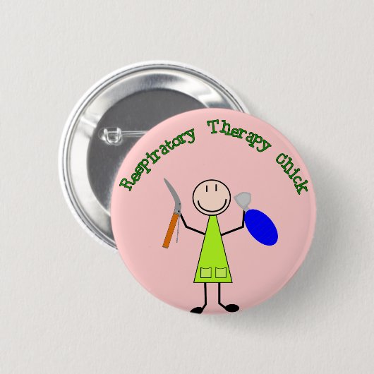 Badge Rond 5 Cm Poussin respiratoire (Devant & derrière)