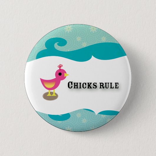 Badge Rond 5 Cm poussins (Devant)