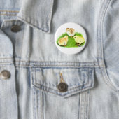 Badge Rond 5 Cm Poussins Aseel Blé (En situation)