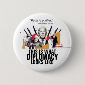 Badge Rond 5 Cm Poutine est un tueur : Joe Biden 2021 (Devant)