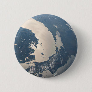 Badge Rond 5 Cm Poutres Sunglint Au Bord Du Lac Michigan