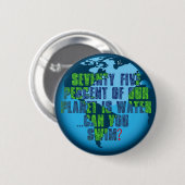 Badge Rond 5 Cm Pouvez-vous nager ? (Devant & derrière)