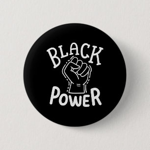 Badge Rond 5 Cm Pouvoir Noir Droits Civiques Fierté Afro-Américain